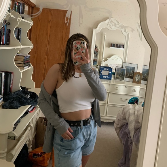 Gray ribbed cardigan - Picture 2 of 5